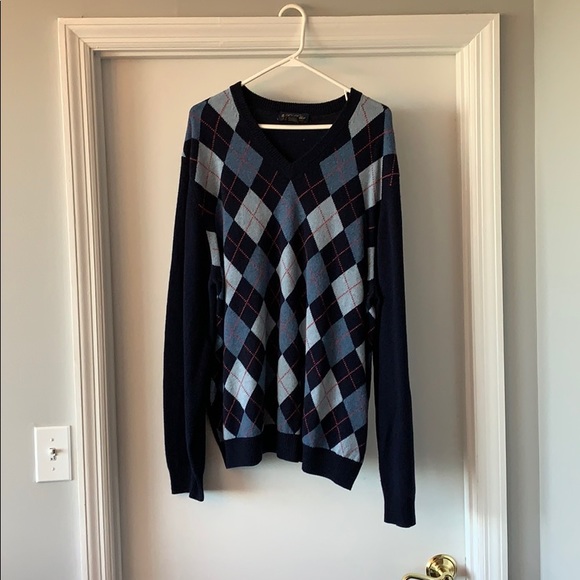 Blue Brooks Brothers V-Neck Sweater - Picture 1 of 4